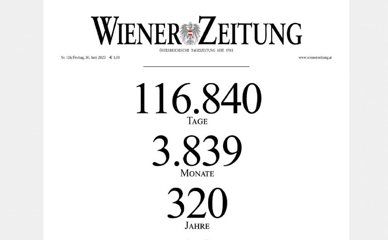 В Австрии прекращен выпуск старейшей в мире газеты Wiener Zeitung